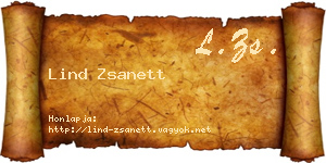 Lind Zsanett névjegykártya